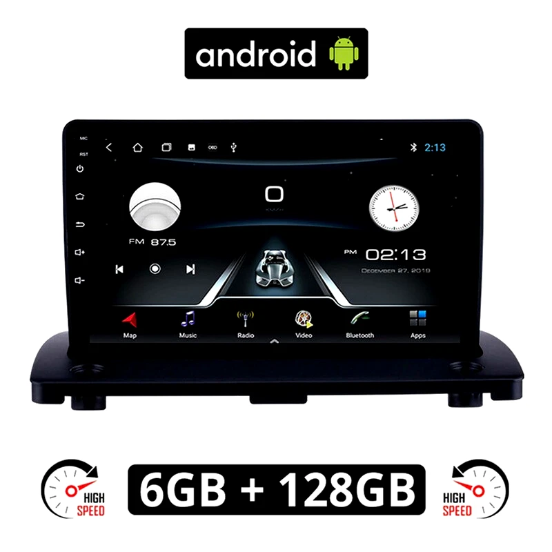 OEM Ηχοσύστημα ΟΕΜ με Οθόνη Αφής 9 Android, GPS, Wi-Fi, Bluetooth - 6GB/128GB για VOLVO XC90 (2002 - 2014) - Μαύρο