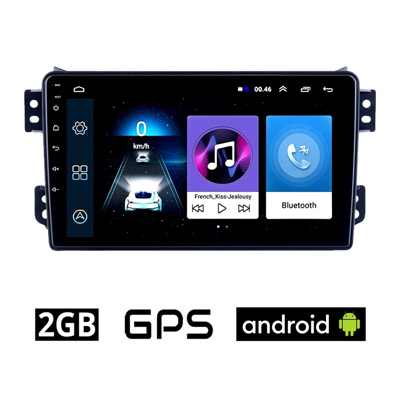 OEM Ηχοσύστημα ΟΕΜ με Οθόνη Αφής 9 Android, GPS, Wi-Fi, Bluetooth - 2GB/16GB για SUZUKI SPLASH (μετά το 2008) - Μαύρο