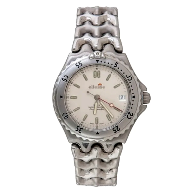 ELLESSE Ellesse Automatic 03-0037-201 Ρολόι Μπαταρίας με Ασημί Μεταλλικό Μπρασελέ