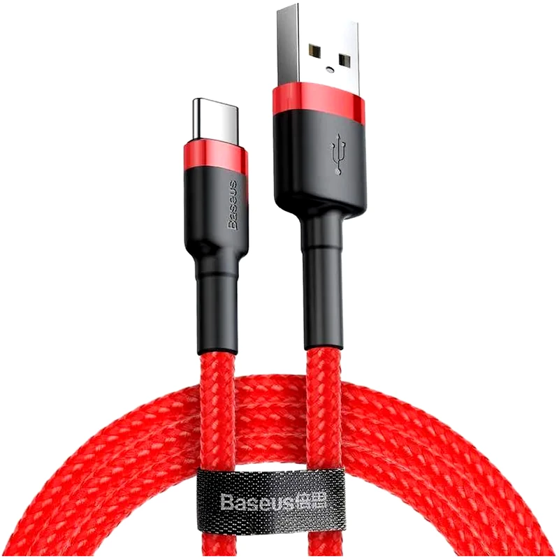 BASEUS Baseus Cafule Cable Durable Nylon Braided Wire USB Lightning 3Α 1m - Κόκκινο