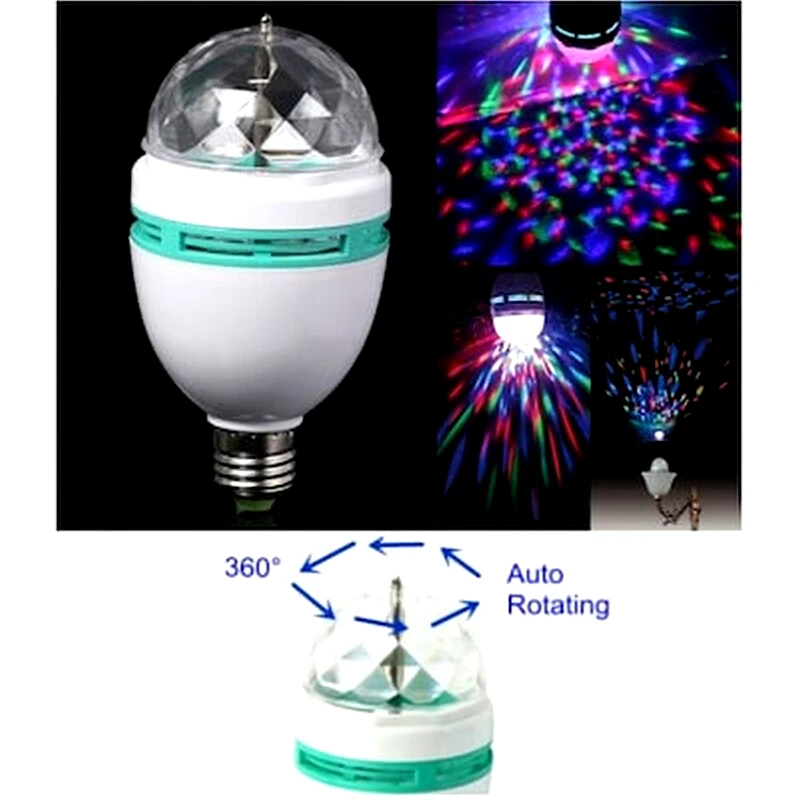 OEM Λάμπα LED Oem Που Περιστρέφεται E27 - RGB