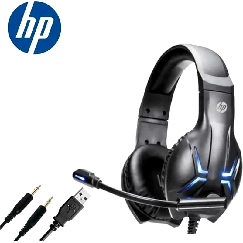 HEWLETT PACKARD HP DHE-8001 Gaming Ενσύρματα Ακουστικά 3.5mm/USB με LED Φωτισμό - Μαύρα