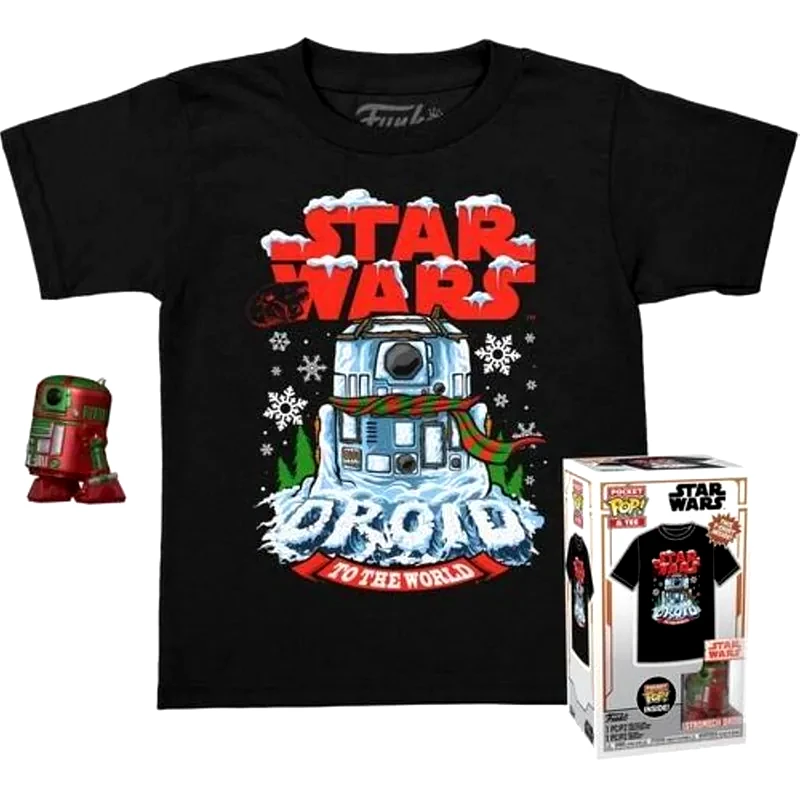 FUNKO Funko Pop! Box - Star Wars - Holiday R2-d2 Pocket Pop! Tee (l-kids)