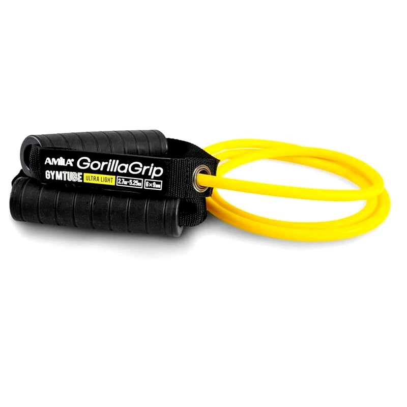AMILA Λάστιχο Γυμναστικής Amila Gymtube Gorilla Grip Ultra Light - Κίτρινο