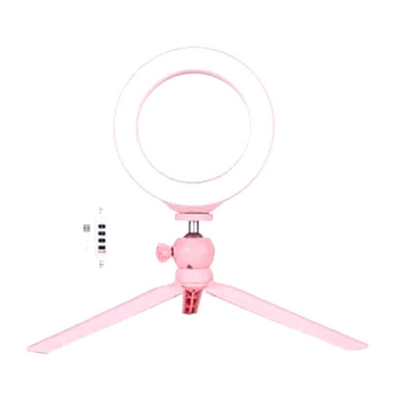 Puluz Ring Light Led 16εκ. Με Τρίποδο - Puluz - Ροζ - Selfie Ring Light