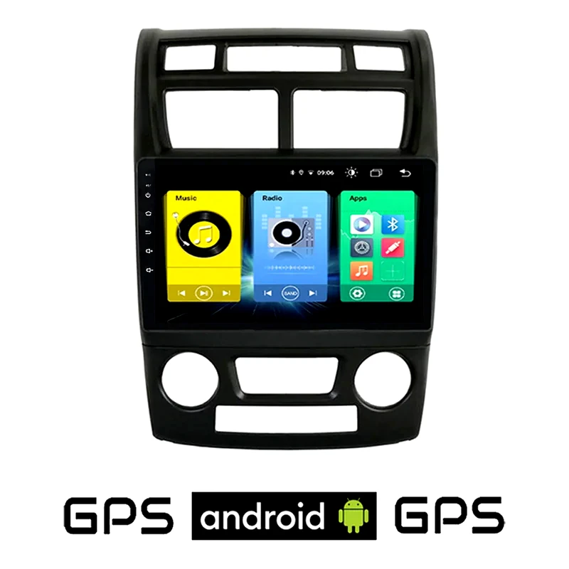 OEM Οθόνη αυτοκίνητου με GPS, Wi-Fi, *αυτόματο κλιματισμό για KIA SPORTAGE (2004-2010) - Μαύρο
