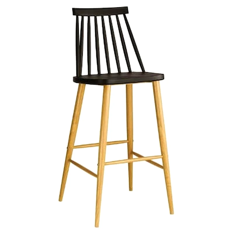 Σκαμπω Bar Μαυρο Pp Με Μεταλλικα Ποδια Βαφης Φυσικο - Σετ 2 Τεμαχίων φωτογραφία