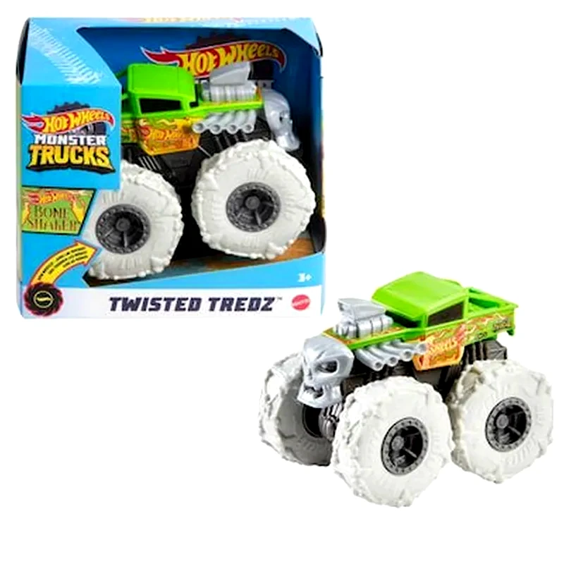MATTEL Monster Trucks Twisted Tredz Rev-up 1:43 - Gvk38 Bone Shaker