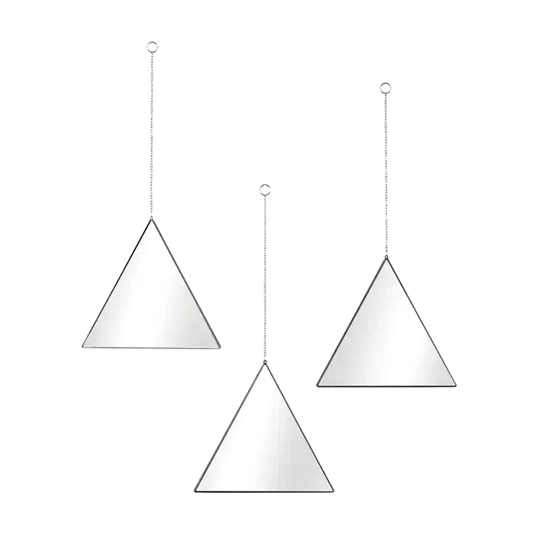 HOME DECO FACTORY Σετ Διακοσμητικοί Καθρέπτες Τοίχου Home Deco Factory 24.9x1.02x22.4 cm 3 Τμχ - Μαύρο