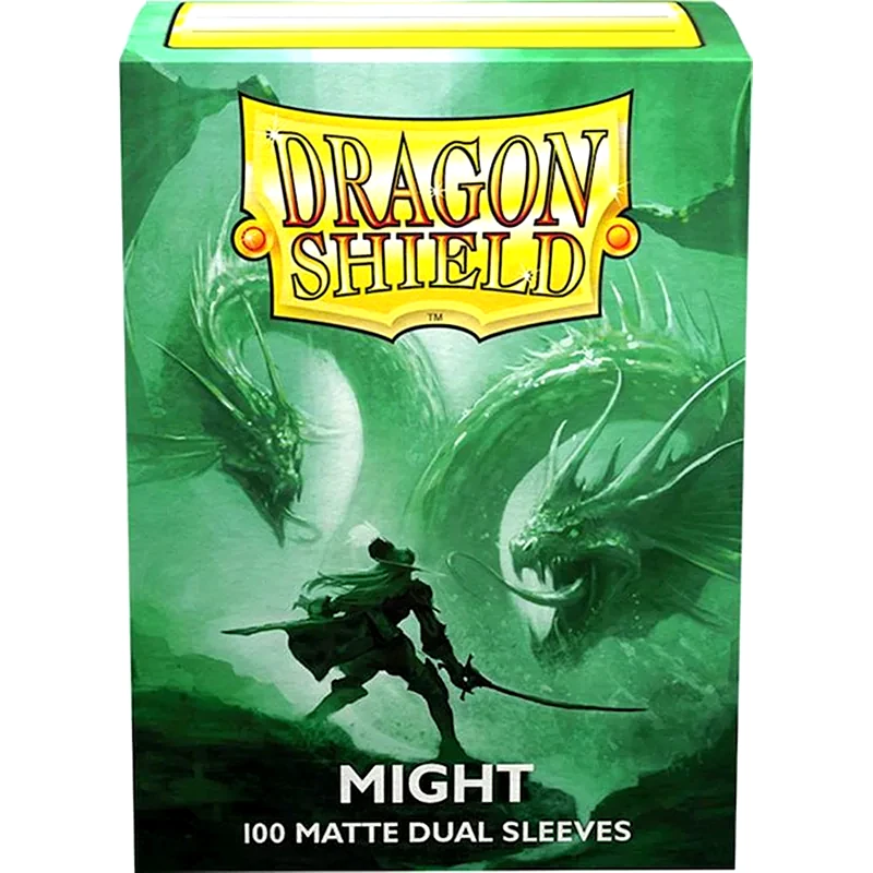 ARCANE TINMEN Might Dragon Shield Standard Size Matte Dual Sleeves (100 Sleeves)
