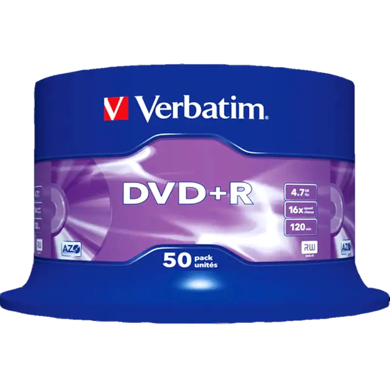 Δίσκοι CD/DVD Verbatim DVD+R 4.7GB 50 τμχ