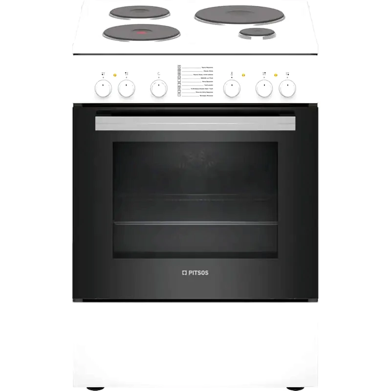 PITSOS PITSOS PHA009020 66 Lt Λευκό Ηλεκτρική Κουζίνα Εμαγιέ