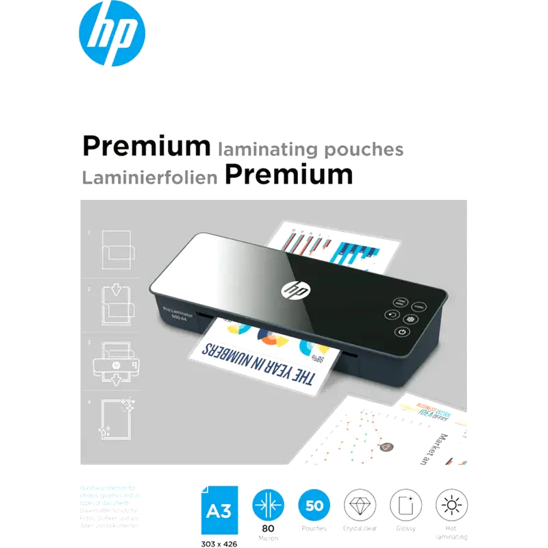 HP HP Premium Φύλλα πλαστικοποίησης Α3 80mic 50 φύλλα