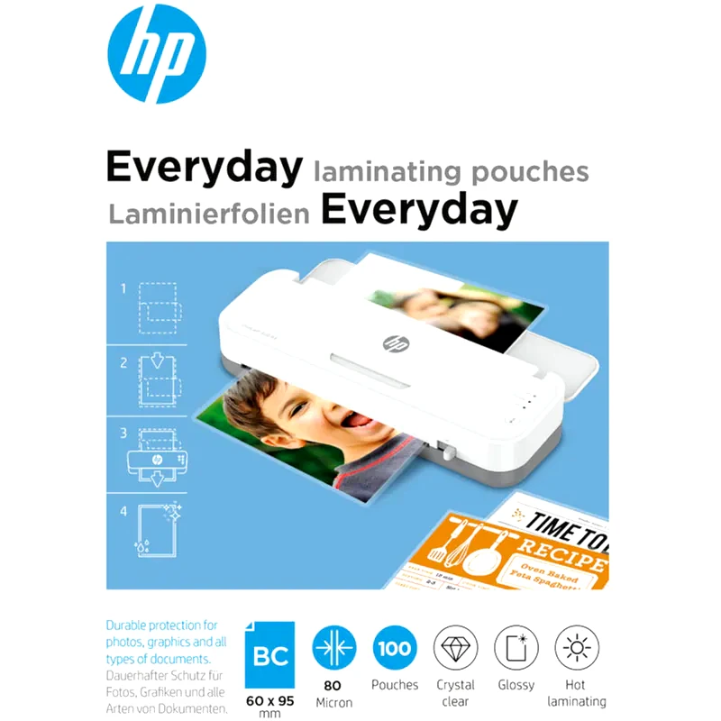 HP HP Everyday Φύλλα πλαστικοποίησης για επαγγελματικές κάρτες (60 x 95 mm) 80mic 100 φύλλα