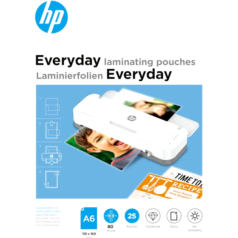 HP HP Everyday Φύλλα πλαστικοποίησης Α6 80mic 25 φύλλα