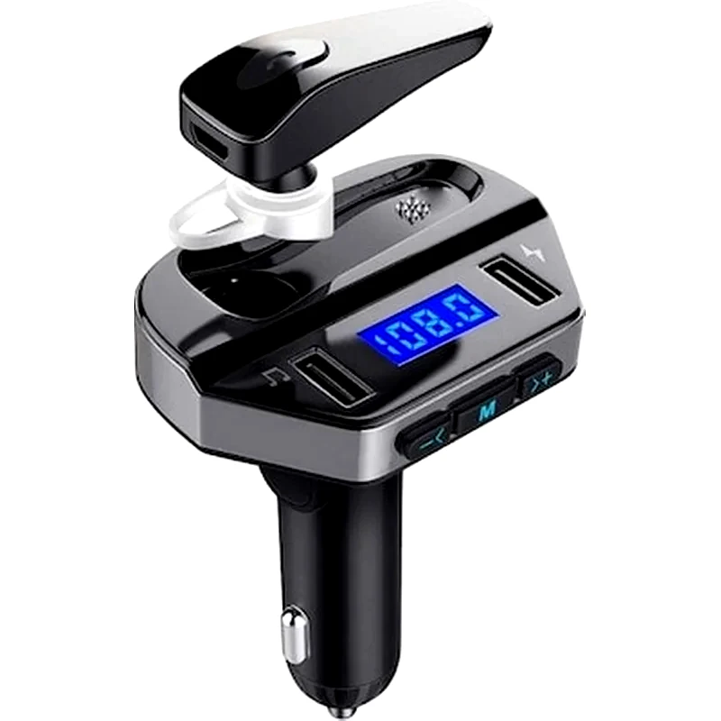 OEM Transmitter Φορτιστής Αυτοκινήτου Με Ακουστικό Bluetooth Handsfree Car Kit Fm V6