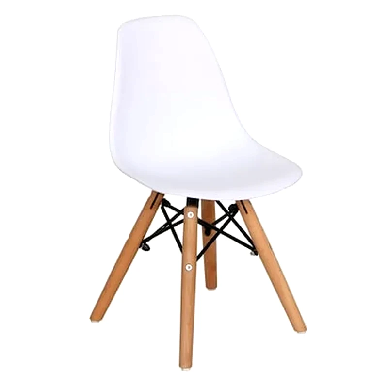 WOODWELL Καρέκλα Παιδική Woodwell Pp Με Ξύλινα Πόδια Σετ 4 Τμχ - Λευκό