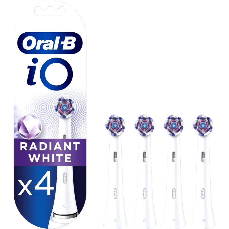 ORAL-B Ανταλλακτικές Κεφαλές ORAL-B iO RADIANT 4 Τμχ για Ηλεκτρική Οδοντόβουρτσα Oral-B iO