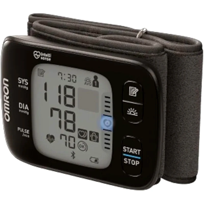 Ψηφιακό Πιεσόμετρο Καρπού OMRON RS7 Intelli IT HEM-6232T-E με Bluetooth και Ανίχνευση Αρρυθμίας Μαύρο