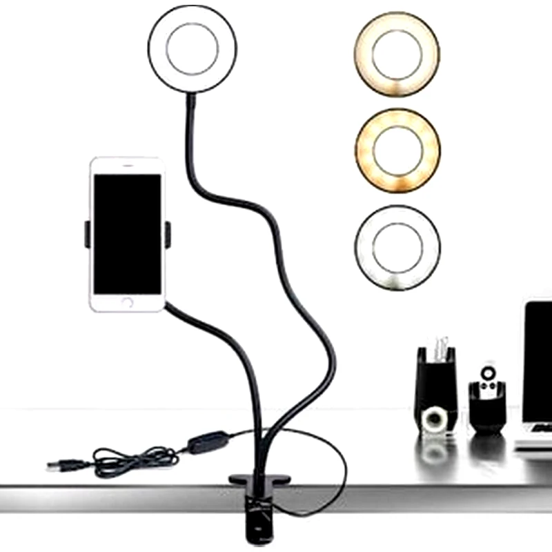 OEM Βάση Κινητού Με Selfie Stick And Ring Light Ιδανικό Για Makeup Artists, Live Stream Κτλπ.