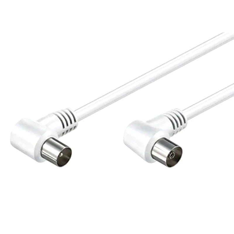 GOOBAY Goobay Καλώδιο Κεραίας Αρσενικό Σε Θηλυκό 11520, Γωνιακό, 1.5m, Λευκό