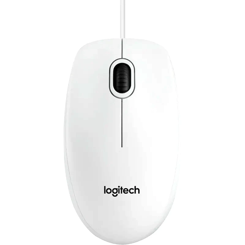 LOGITECH Logitech B100 Ενσύρματο Ποντίκι Λευκό