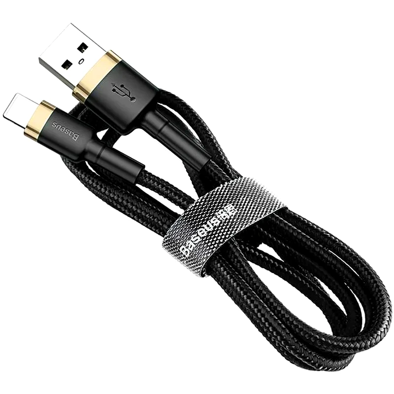 BASEUS Baseus Cafule Cable Durable Nylon Braided Wire USB Lightning 2.4Α 1m - Μαύρο
