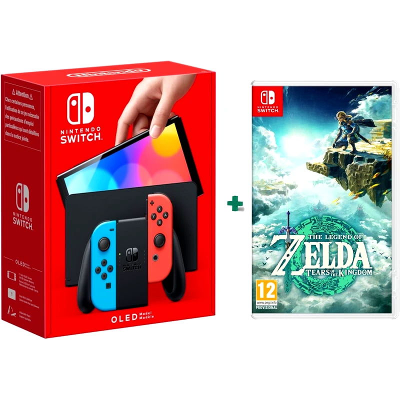 NINTENDO Nintendo Switch OLED Model Neon Blue/Neon Red The Legend of Zelda: Tears of The Kingdom
