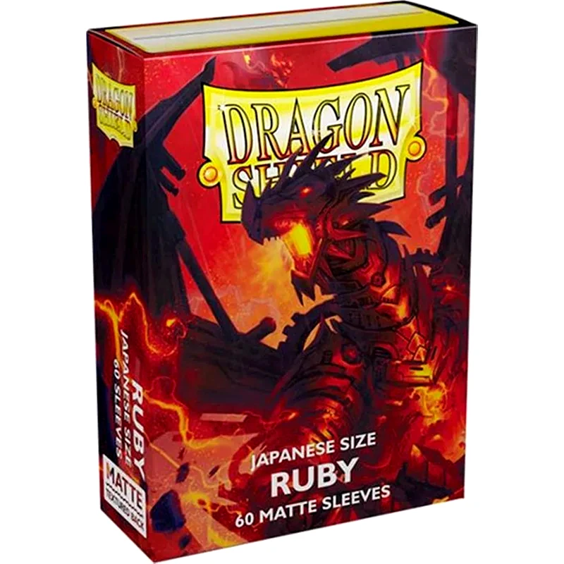 ARCANE TINMEN Ruby Geledar Dragon Shield Japanese Size Matte Sleeves (60 Sleeves)