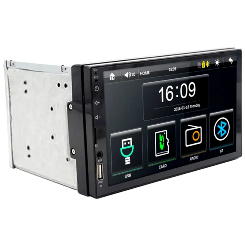 OEM Ηχοσύστημα με Universal Οθόνη Αφής 7 2-DIN Android GPS Wi-Fi Bluetooth 7069D - Σκούρο Γκρι
