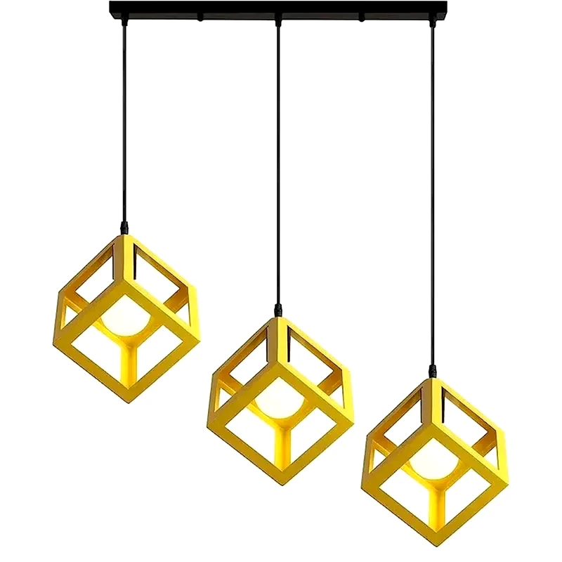 ΧΑΤΖΗΚΟΝΤΙΔΗΣ ΑΕ Κρεμαστό Φωτιστικό Οροφής R60 Cubio 40 Μεταλλικό - Κίτρινο