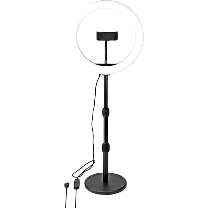 NEDIS Nedis Ring Light 26 cm Με Επιτραπέζια Βάση Στήριξης Και Βάση Για Κινητό