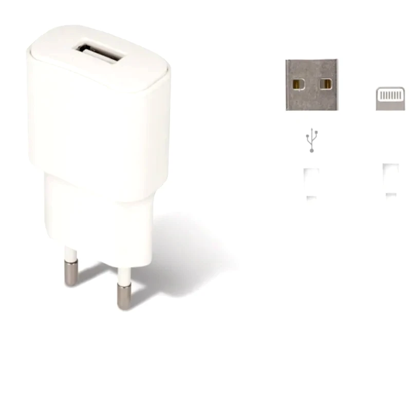 Σετ Φόρτισης Forever Tc-01 Usb 2A + cable Usb to Lighting 1.2m - White φωτογραφία