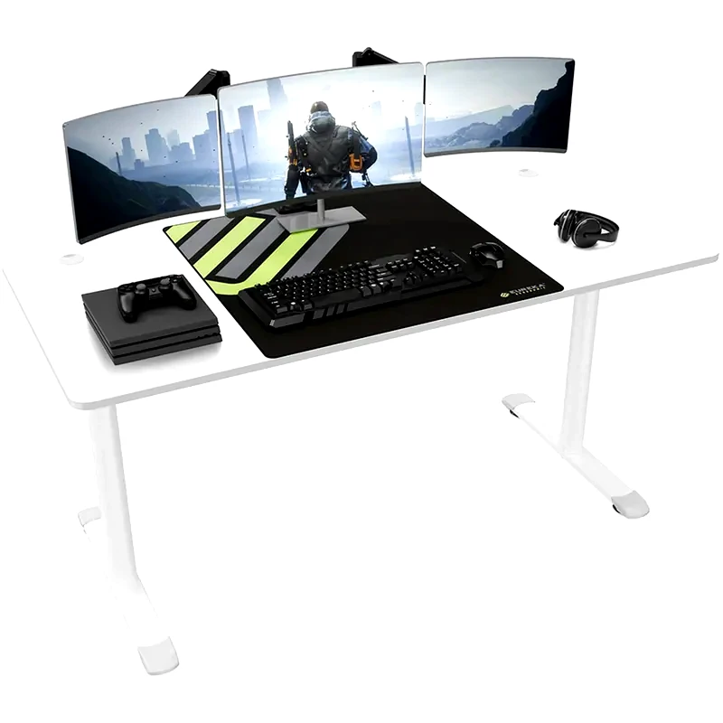 EUREKA ERGONOMIC Γραφείο Gaming Eureka Ergonomic από Χάλυβα 152.4x66cm - Λευκό