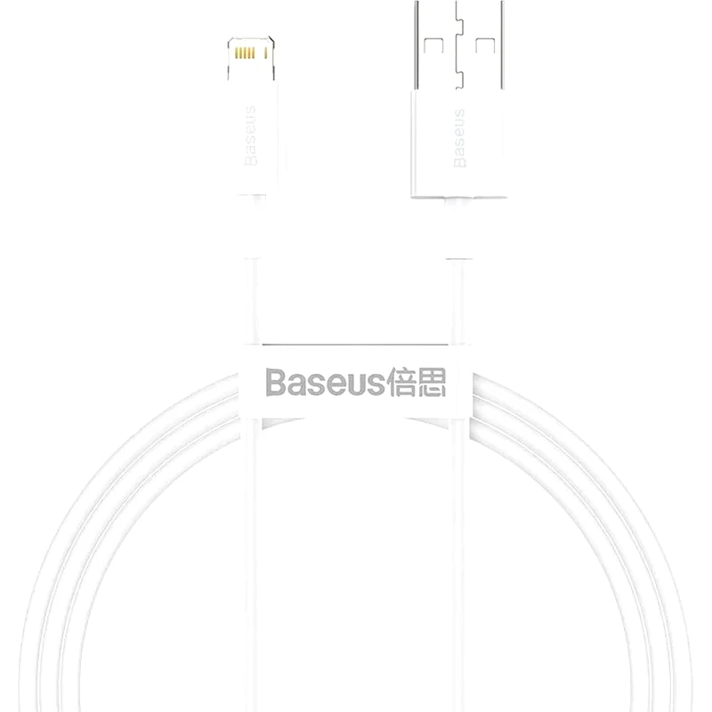 BASEUS Καλώδιο φόρτισης Baseus USB-A σε Lightning Superior Series , Fast Charging 1m - Λευκό