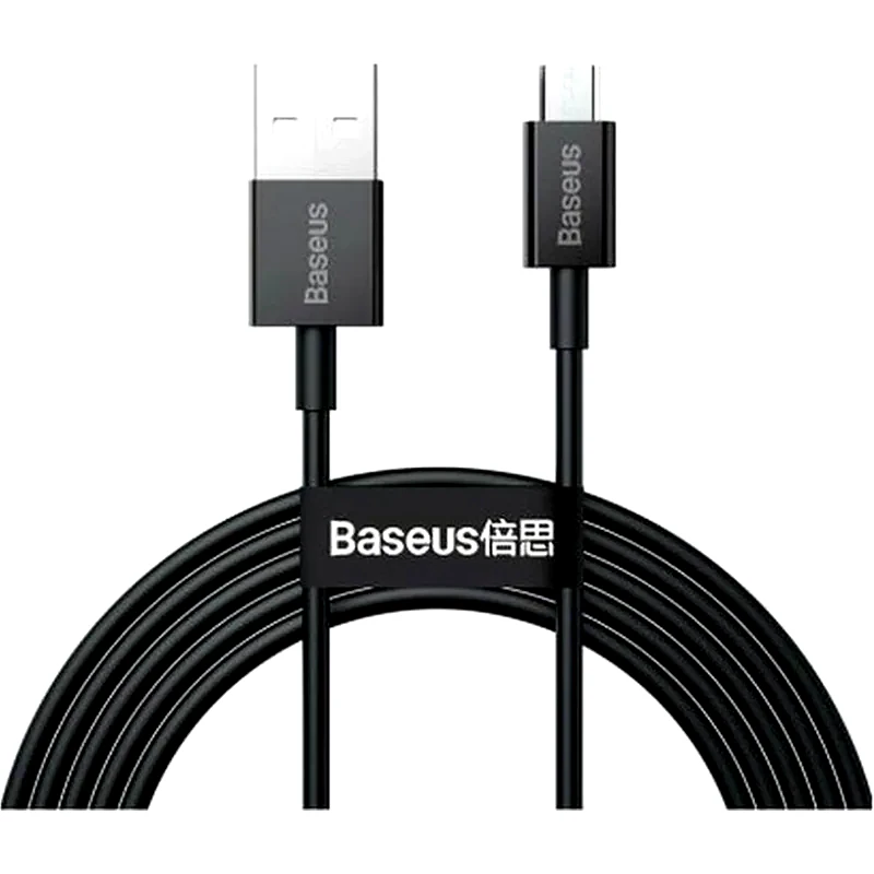 BASEUS Καλώδιο φόρτισης Baseus Superior Series Regular USB 2.0 σε Micro USB 2m - Μαύρο