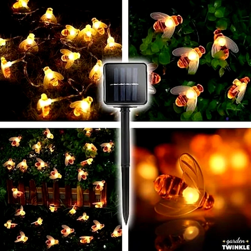OEM Ηλιακά Φωτάκια Led Μέλισσες Με Φωτοβολταϊκό Συλλέκτη Vl1969