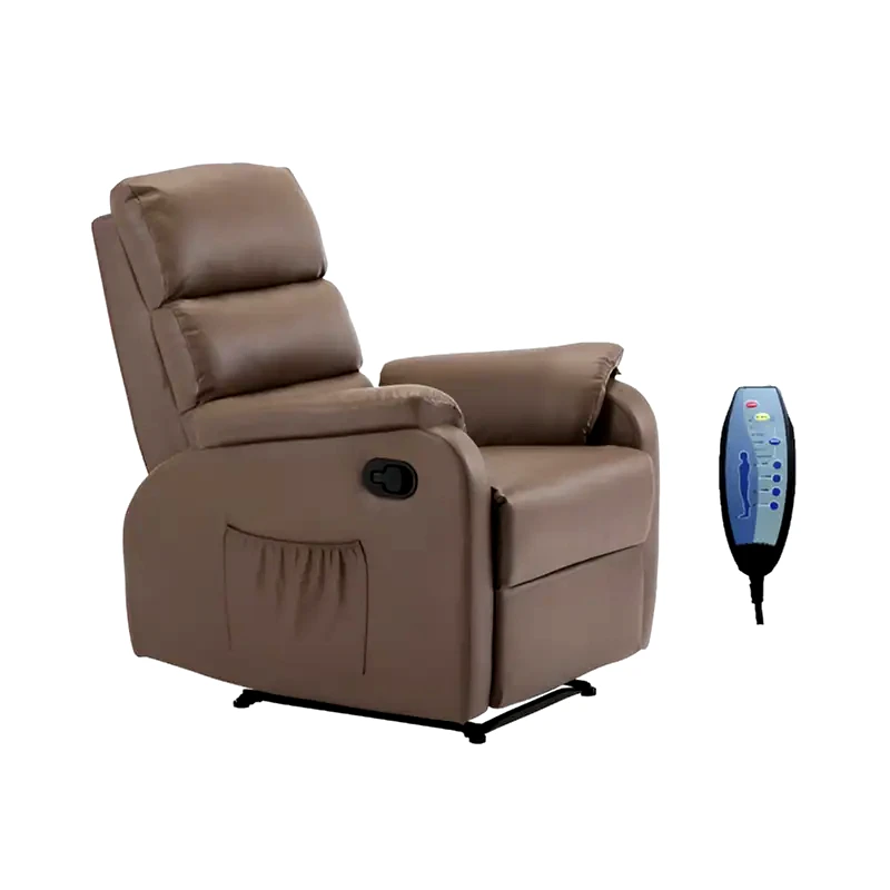 WOODWELL Πολυθρόνα Comfort Relax Δερματίνη Cappuccino C34820