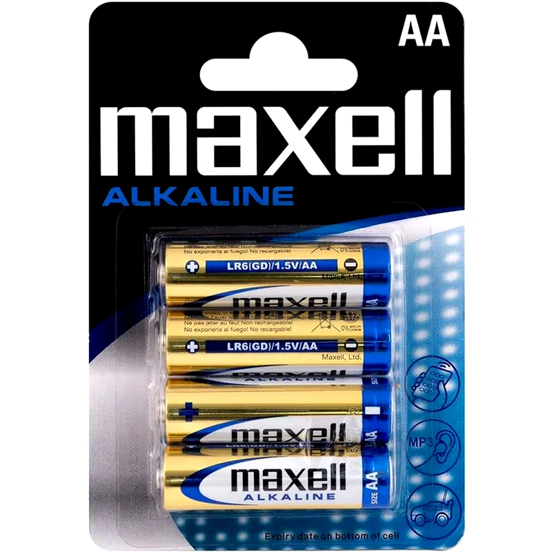 MAXELL Maxell Αλκαλικές Μπαταρίες LR6 AA 1.5V 4τμχ