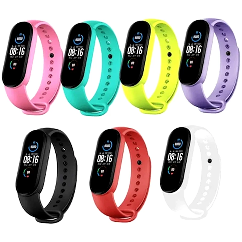 ONE Σετ Λουράκια Σιλικόνης Για Xiaomi Mi Smart Band 5/Mi Smart Band 6 - 7 τμχ