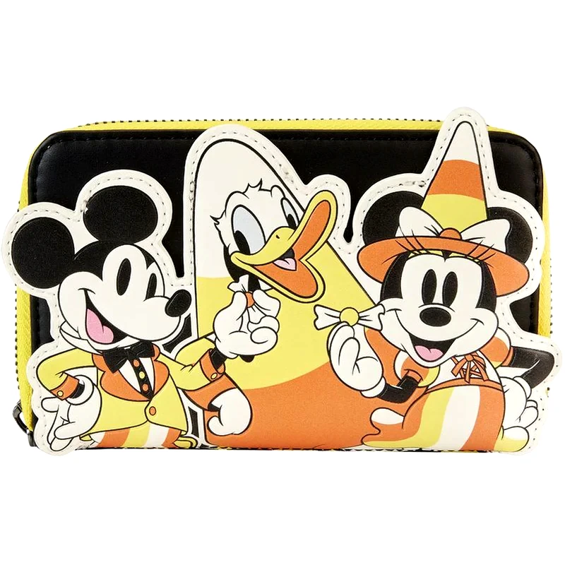 LOUNGEFLY Πορτοφόλι Loungefly - Disney - Mickey And Friends - Candy Corn Zip Around Wallet (WDWA2650)