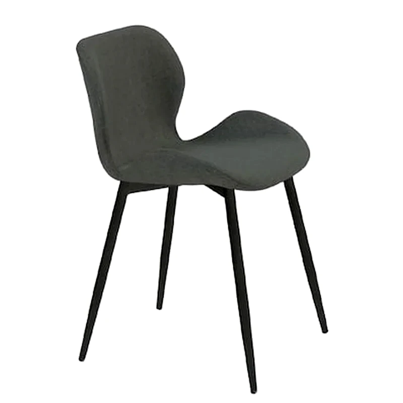 Καρέκλα Μεταλλική/Ύφασμάτινη Σετ 4 Τμχ - Σκούρο Γκρι φωτογραφία