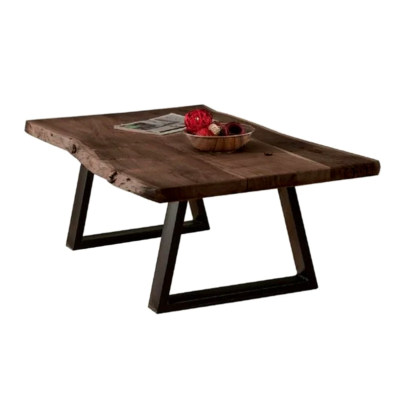 WOODWELL Τραπεζάκι Σαλονιού Woodwell από Ξύλο Ακακία 115x65x40cm - Μαύρο