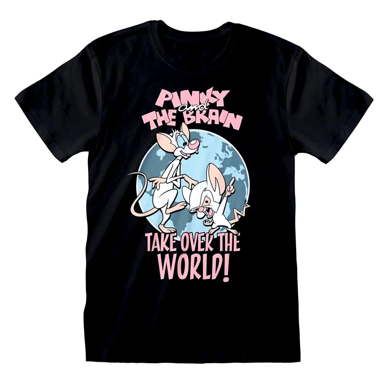 PCMERCH T-shirt Hybris Pinky And The Brain Take Over The World - Μαύρο