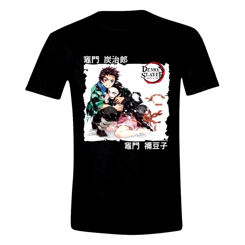 PCMERCH T-shirt Pcmerch Demon Slayer: Kimetsu No Yaiba Tanjiro And Nezuko - Μαύρο