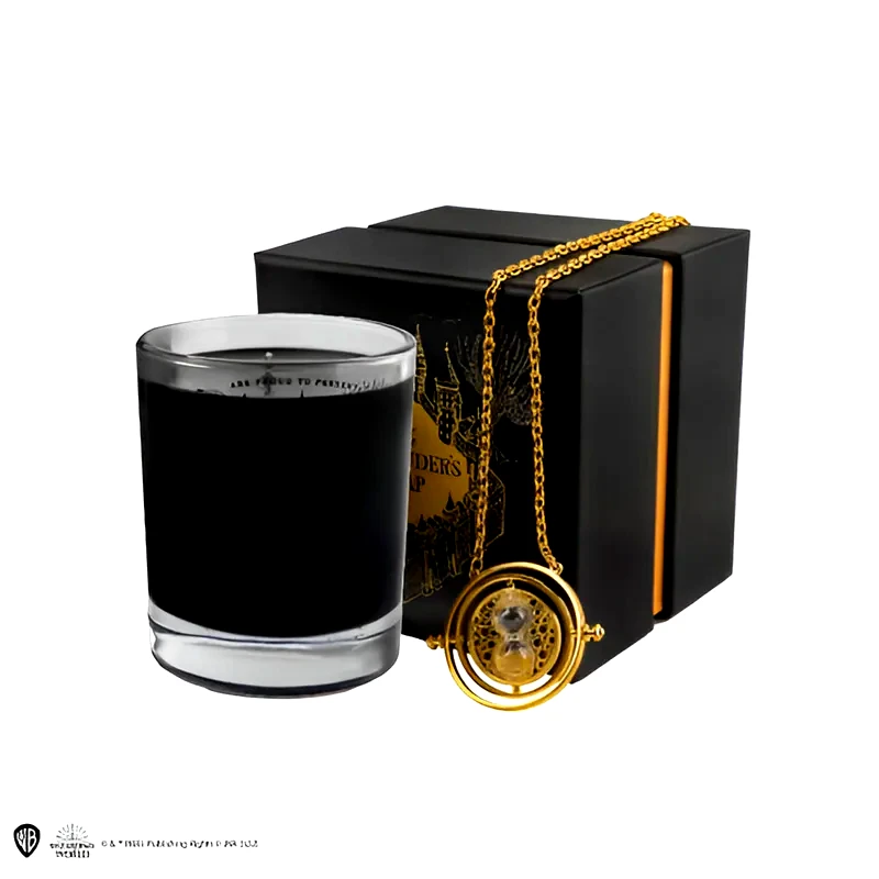 CINEREPLICAS Σετ Δώρου Αρωματικό Κερί Harry Potter Marauder’s Map  με Μενταγιόν Time Turner - Μαύρο