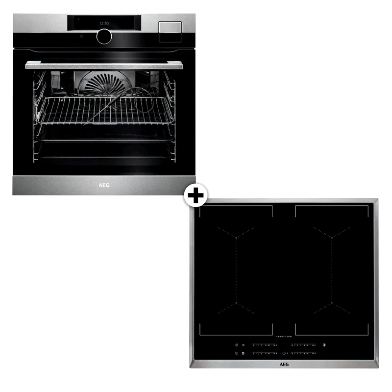 AEG AEG IKE64450XB BSK999330M 70 Lt Inox Eντοιχιζόμενο Σετ Φούρνος και Εστία