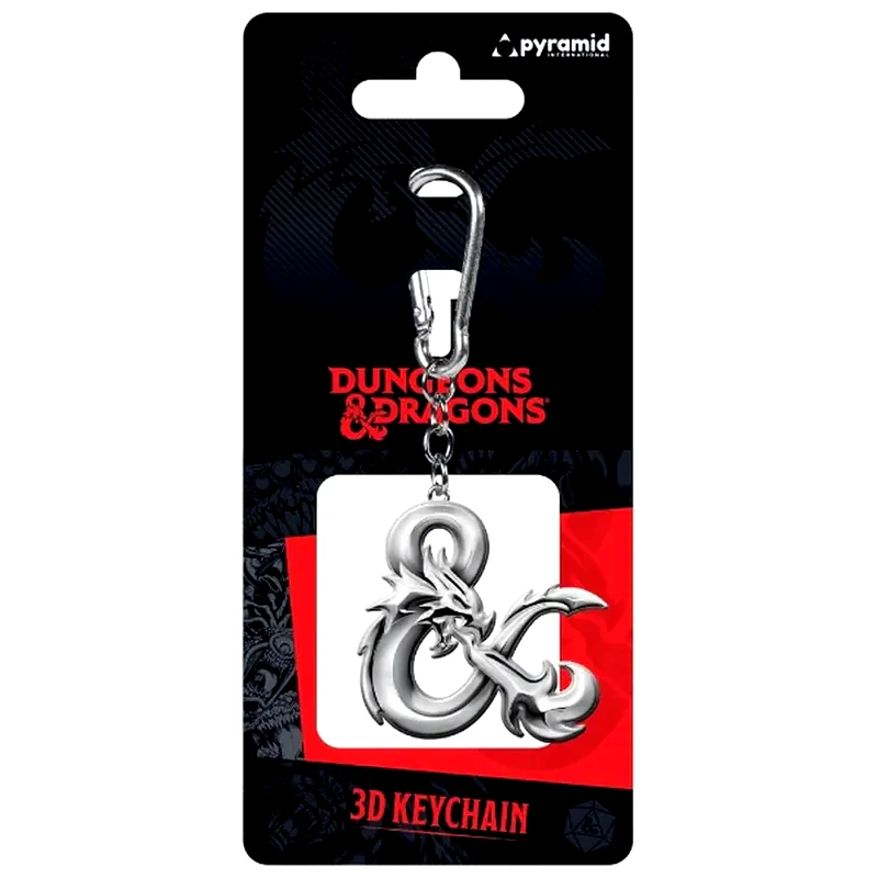 PYRAMID Μπρελόκ 3D Pyramid Dragon DnD - Γκρι