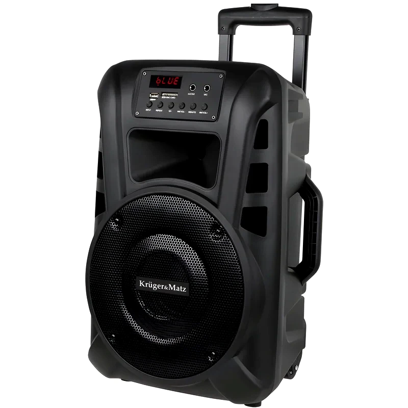 KRUGER&MATZ Party Speaker Krugermatz KM1710 20W με 2 Ασύρματα Μικρόφωνα - Μαύρο