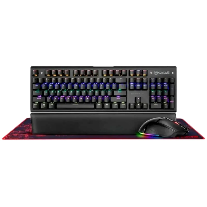 MARVO Marvo Cm420 3 in 1 Σετ Gaming Μηχανικό Πληκτρολόγιο/Ποντίκι/Mousepad Μαύρο